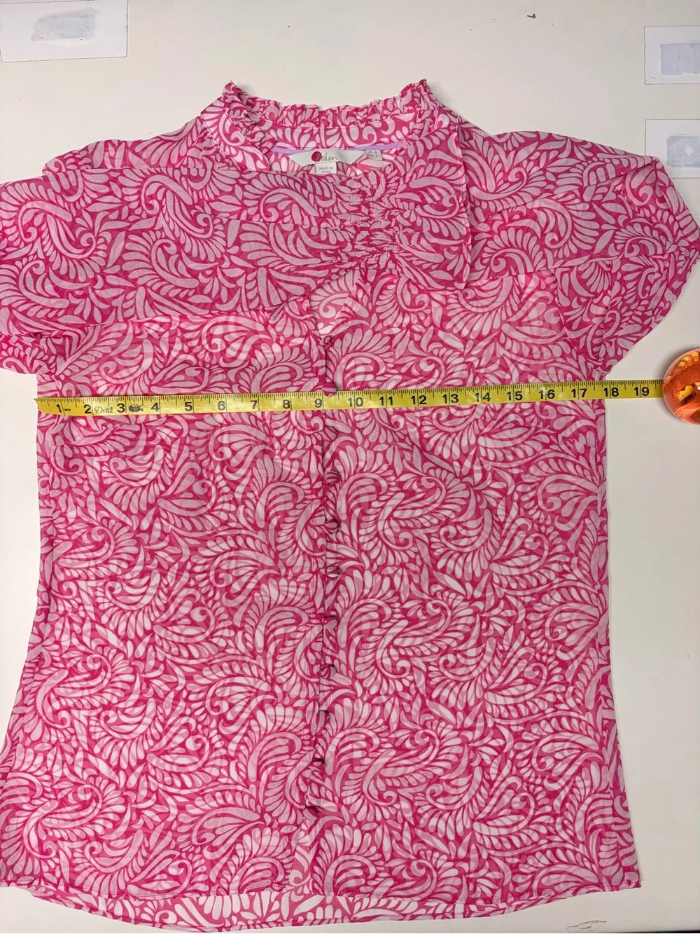 Boden Evangeline Blouse, ruffled collar. *Flaw